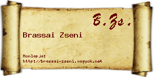 Brassai Zseni névjegykártya